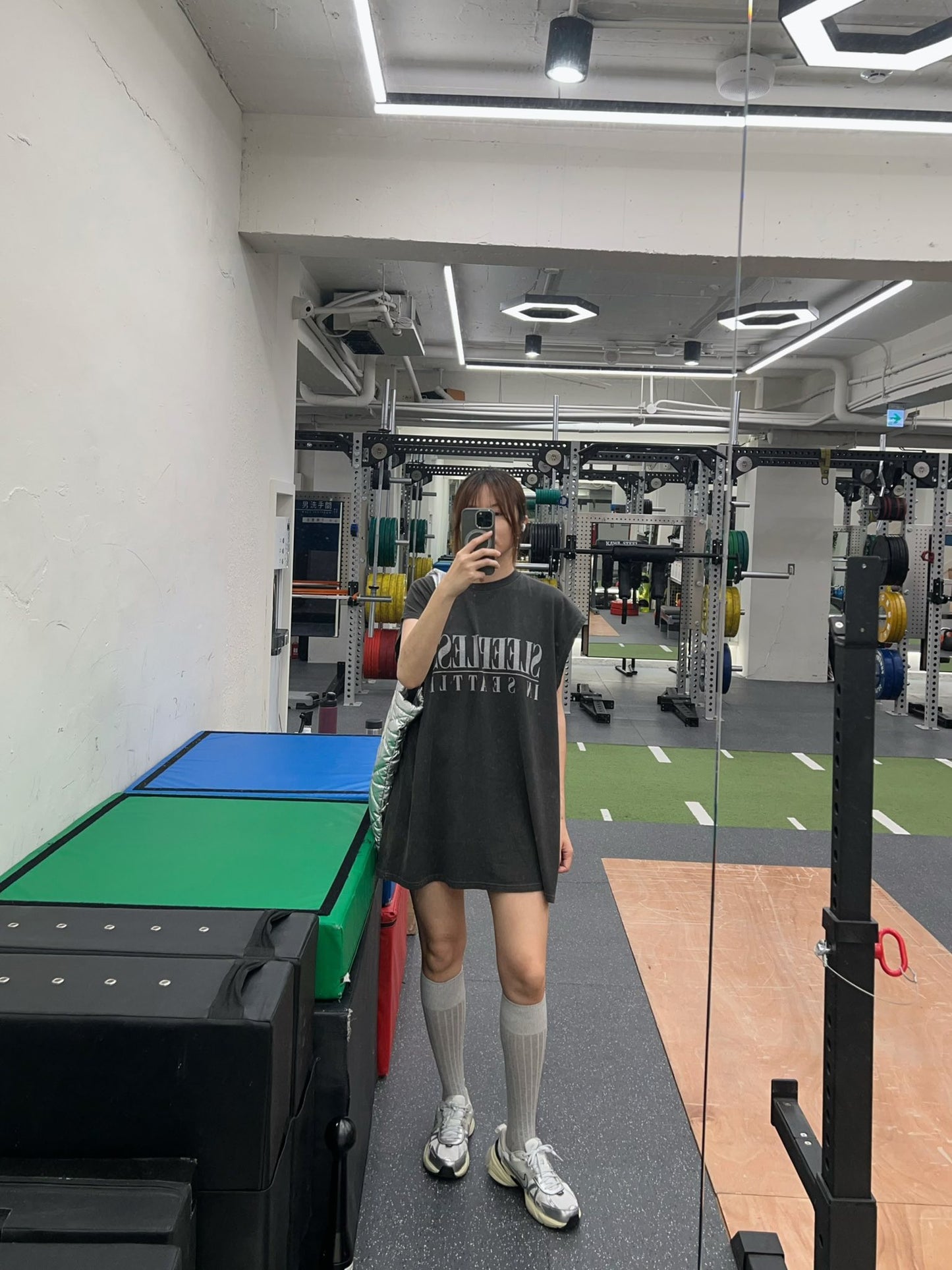 TS1760 水洗字母包袖長版背心