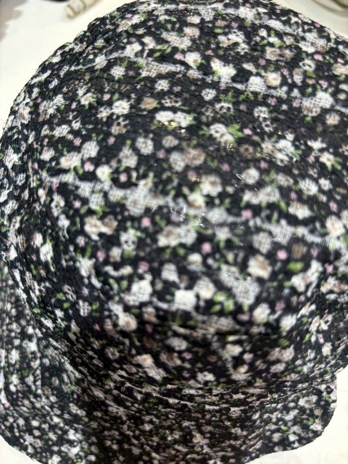 6D205 小碎花網紗漁夫帽