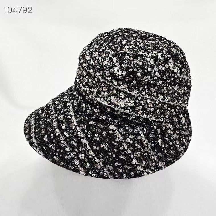 6D205 小碎花網紗漁夫帽