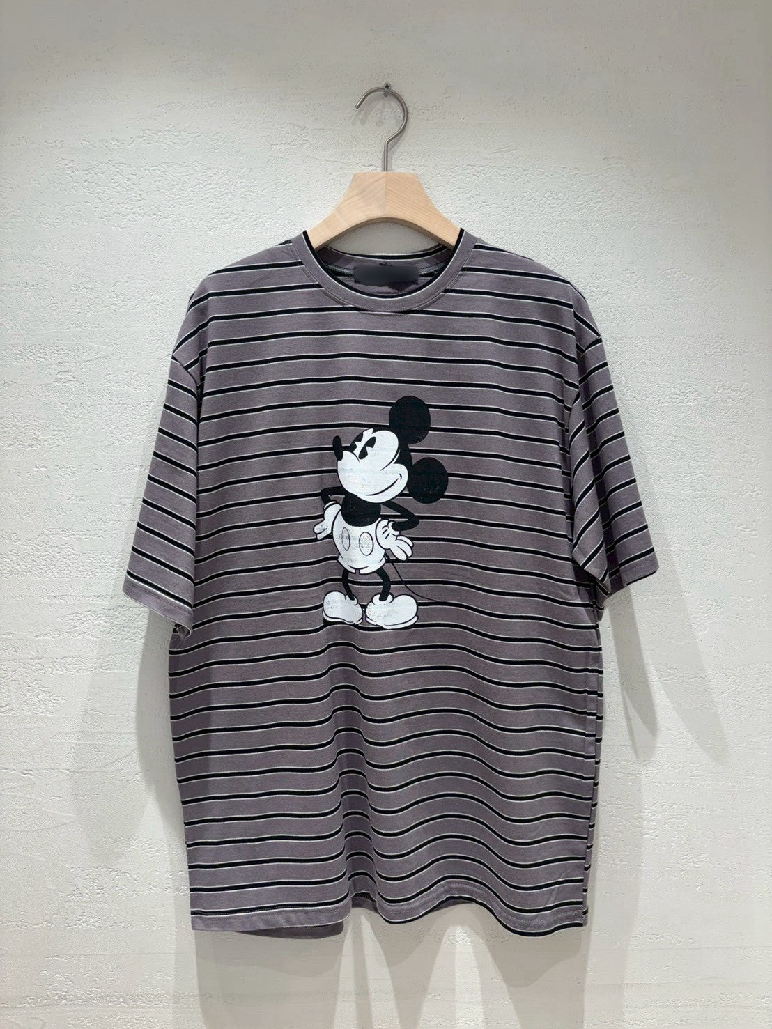 4D214 橫條米奇長版T