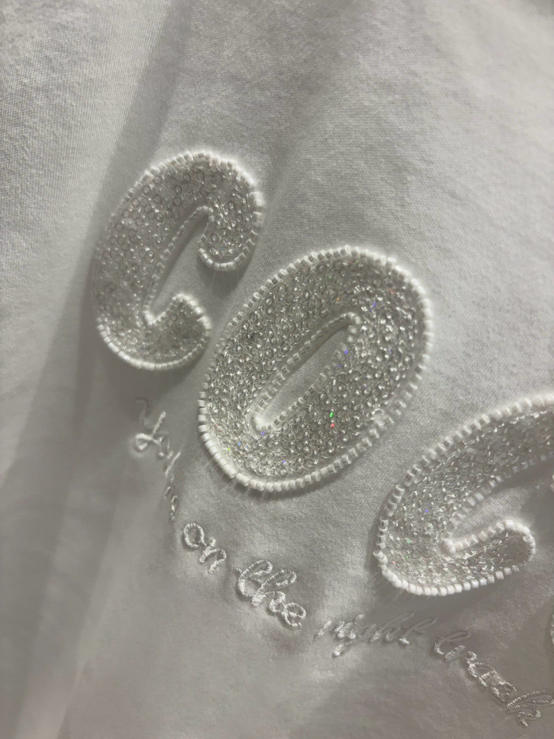 4C117 同色亮片COCO精梳棉T