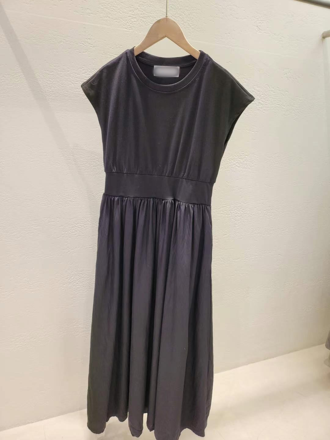 6A220 異材質腰封感長洋裝