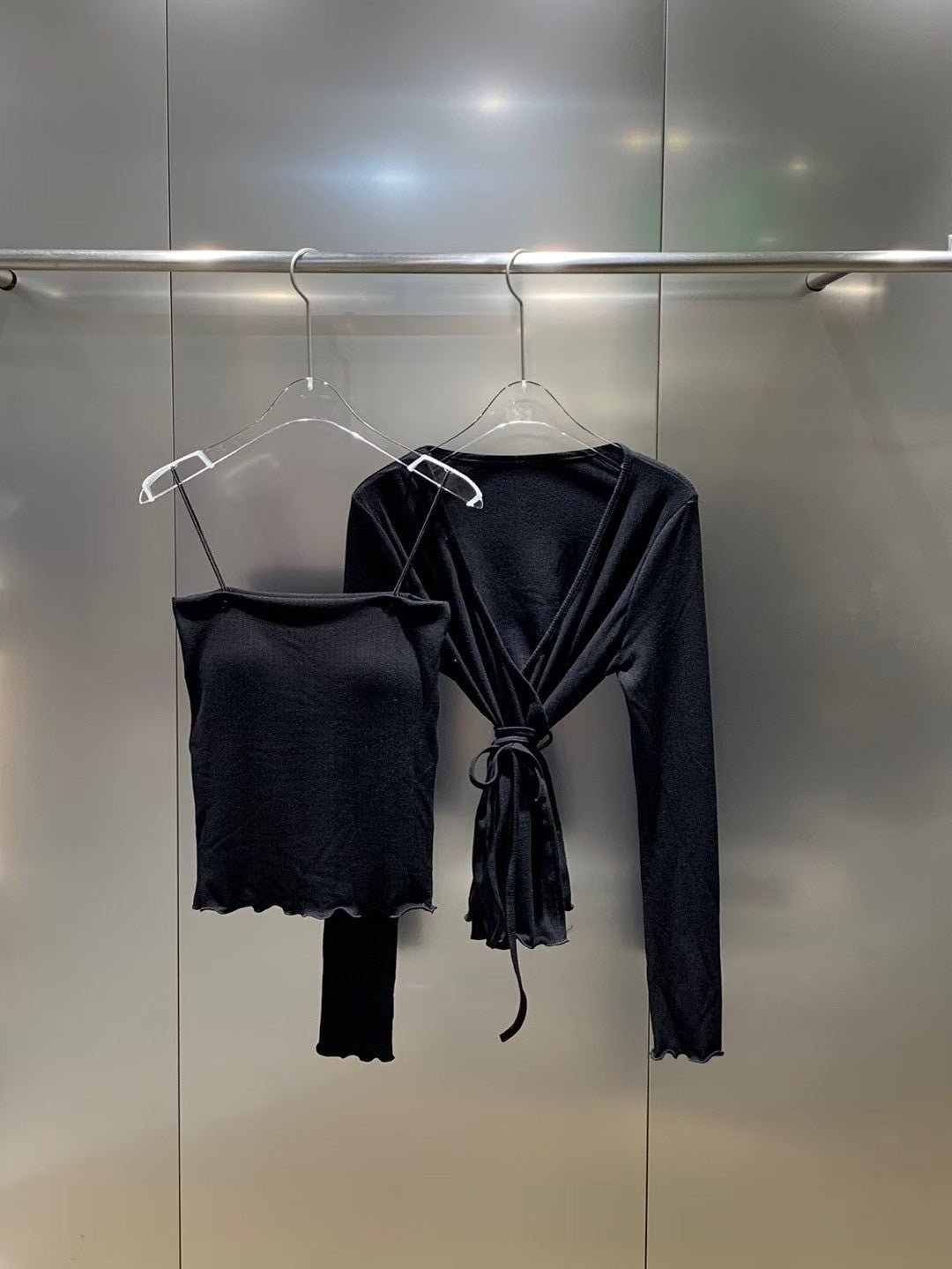 9C201 綁帶螺紋舒服棉罩衫