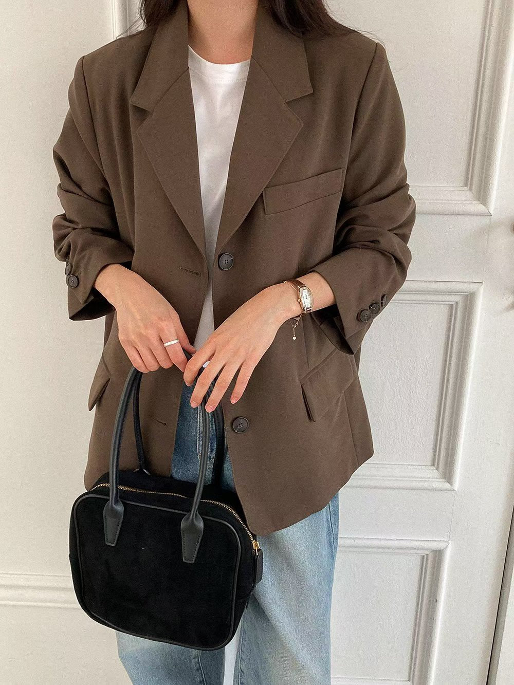 JK1877 長版挺闊西裝外套