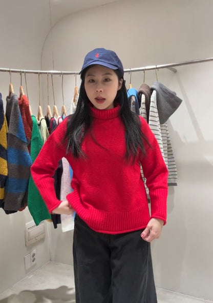 1B205 立領微鬆份毛衣