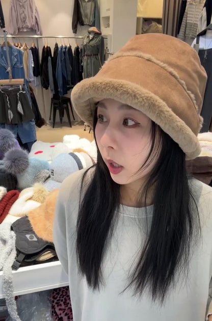 1C201 兩面戴麂皮內刷毛漁夫帽