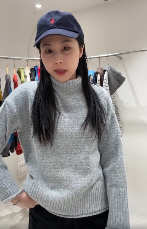 1B205 立領微鬆份毛衣