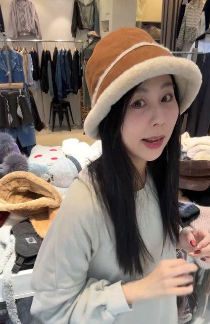 1C201 兩面戴麂皮內刷毛漁夫帽