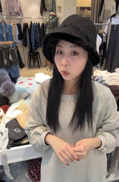 1C201 兩面戴麂皮內刷毛漁夫帽