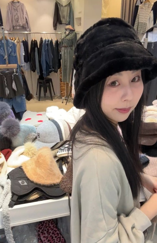 1C201 兩面戴麂皮內刷毛漁夫帽