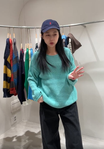 1B201 接袖粗織針織衫