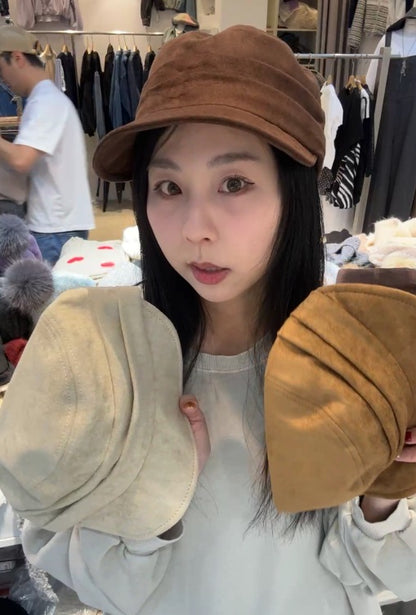 1C203 麂皮收折報童帽