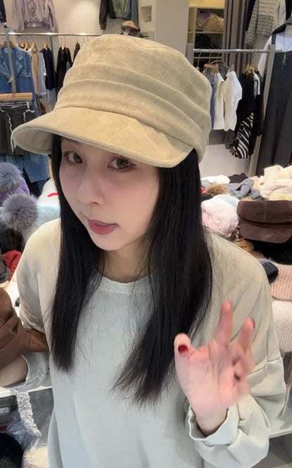 1C203 麂皮收折報童帽