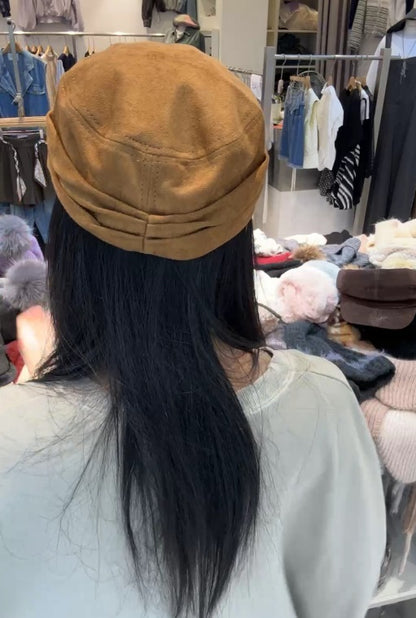 1C203 麂皮收折報童帽