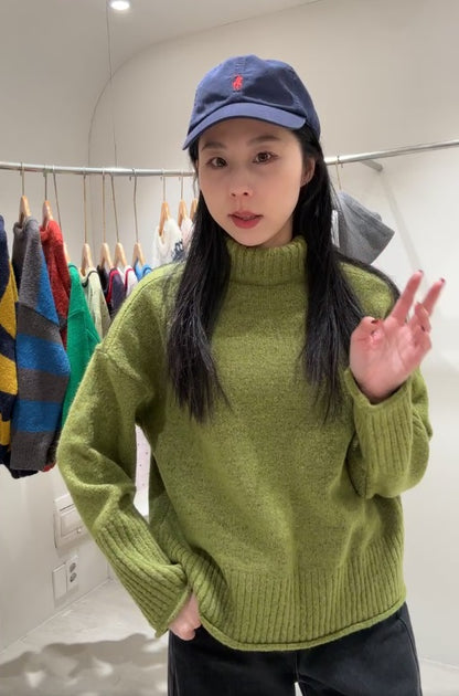 1B205 立領微鬆份毛衣