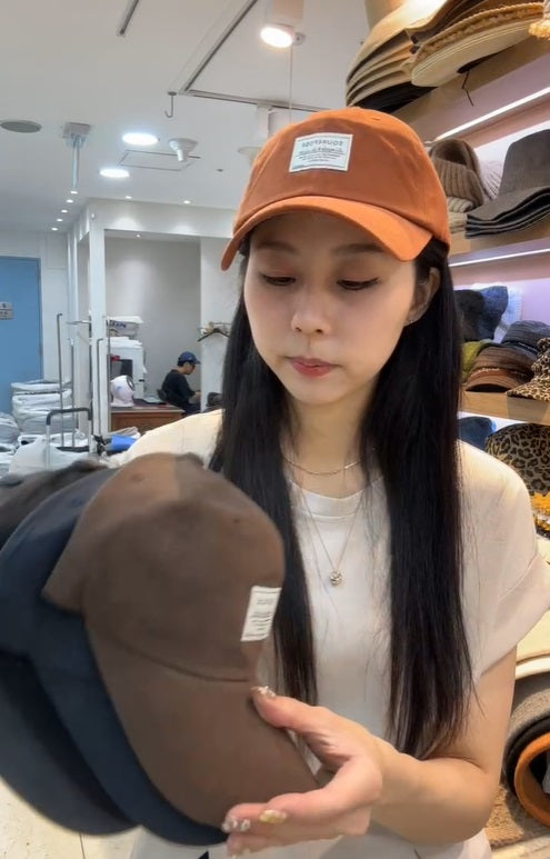 9B308 標籤絨面棒球帽