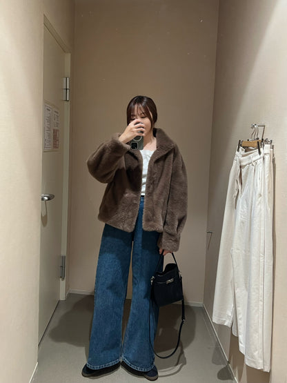 JK1879 翻領皮草外套