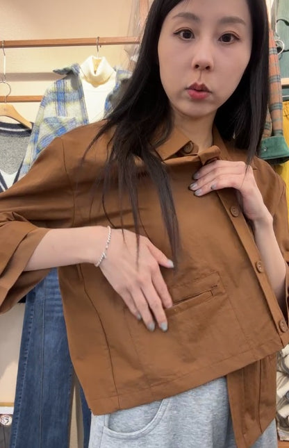 10A210 雙層袖口袋挺料襯衫