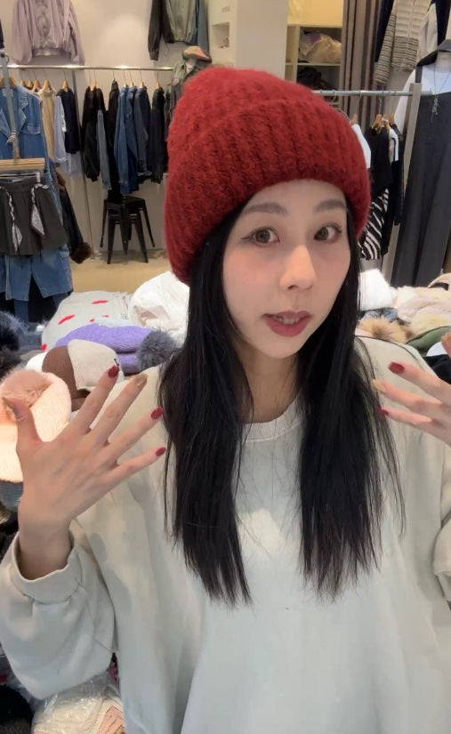 1C212 反摺羅紋毛帽