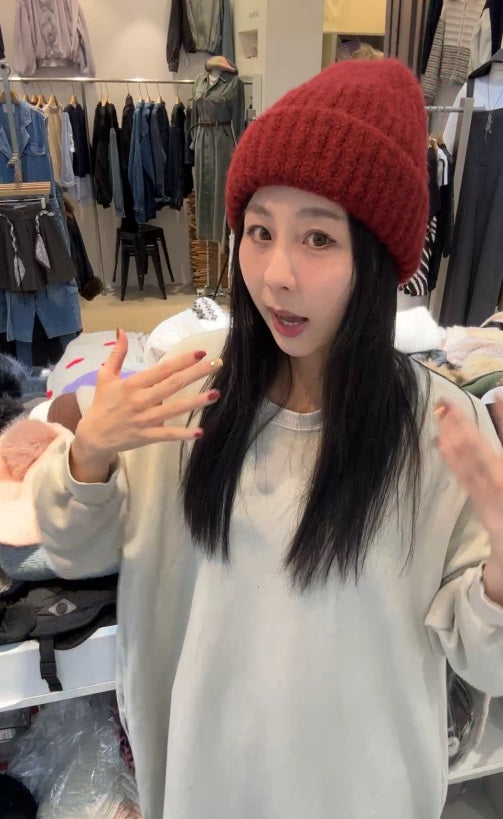 1C212 反摺羅紋毛帽