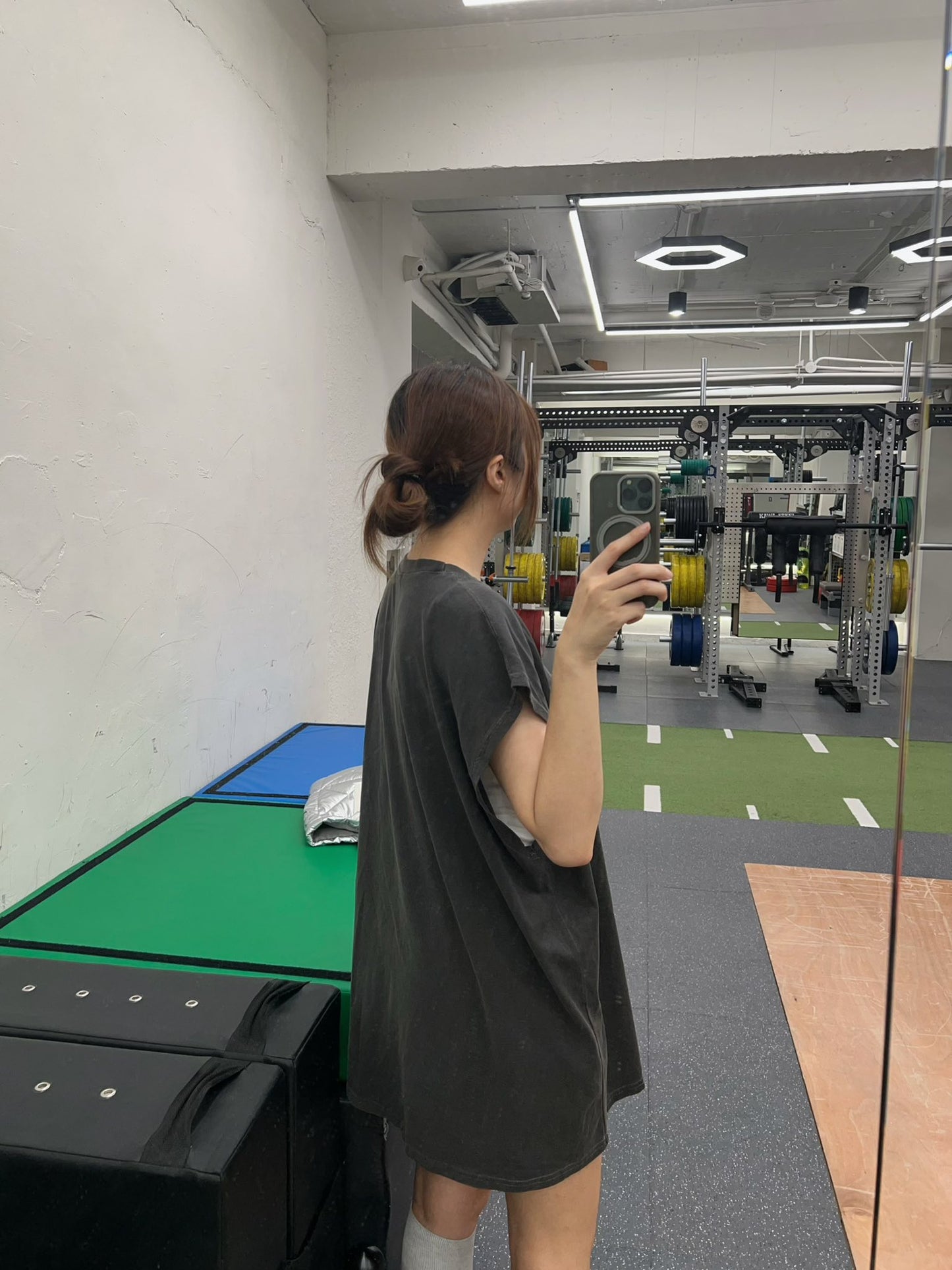 TS1760  水洗字母包袖長版背心