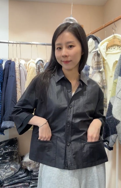 10A210 雙層袖口袋挺料襯衫