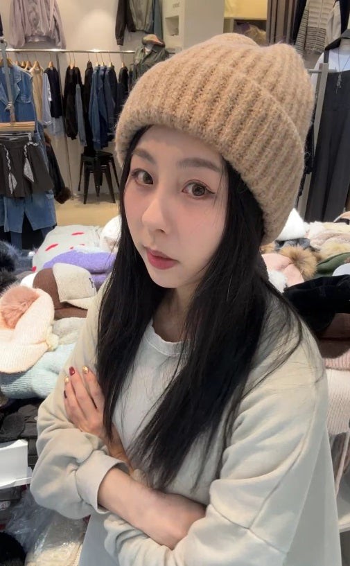 1C212 反摺羅紋毛帽