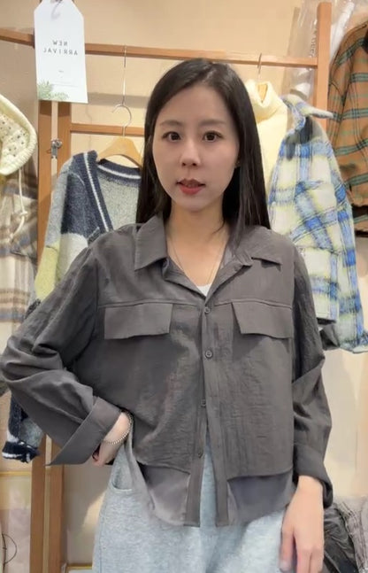 10A212 雙層異材質襯衫