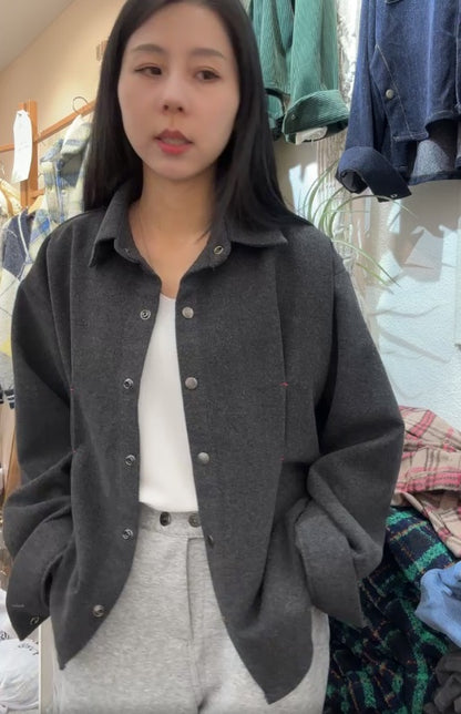 10A216 毛呢壓線剪裁襯衫