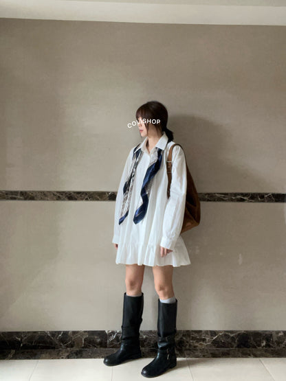 DS3512 下荷葉襯衫洋裝