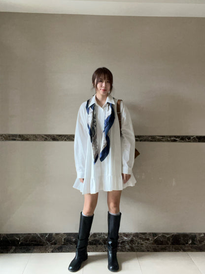 DS3512 下荷葉襯衫洋裝