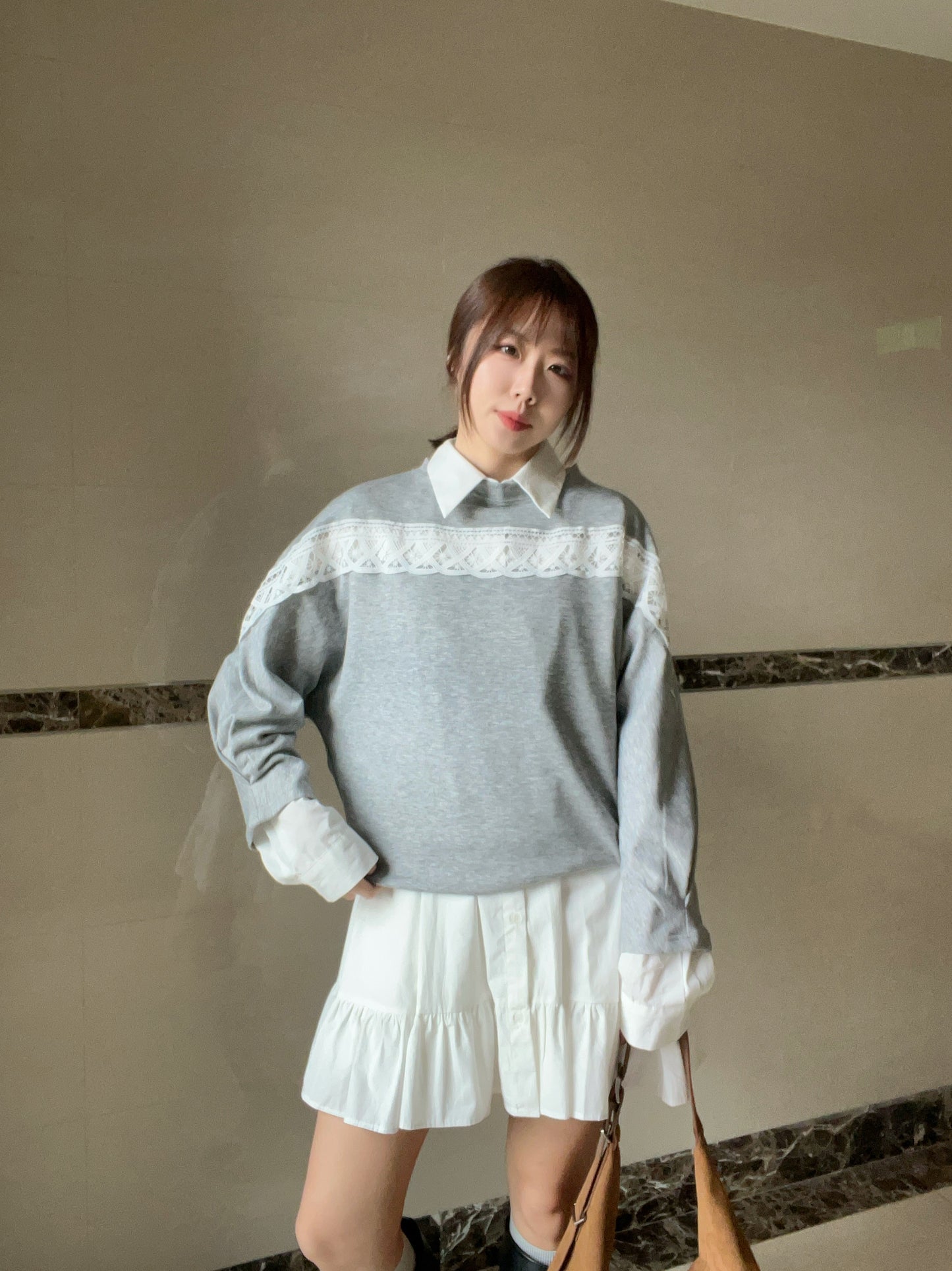 DS3512 下荷葉襯衫洋裝