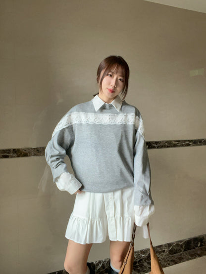 DS3512 下荷葉襯衫洋裝