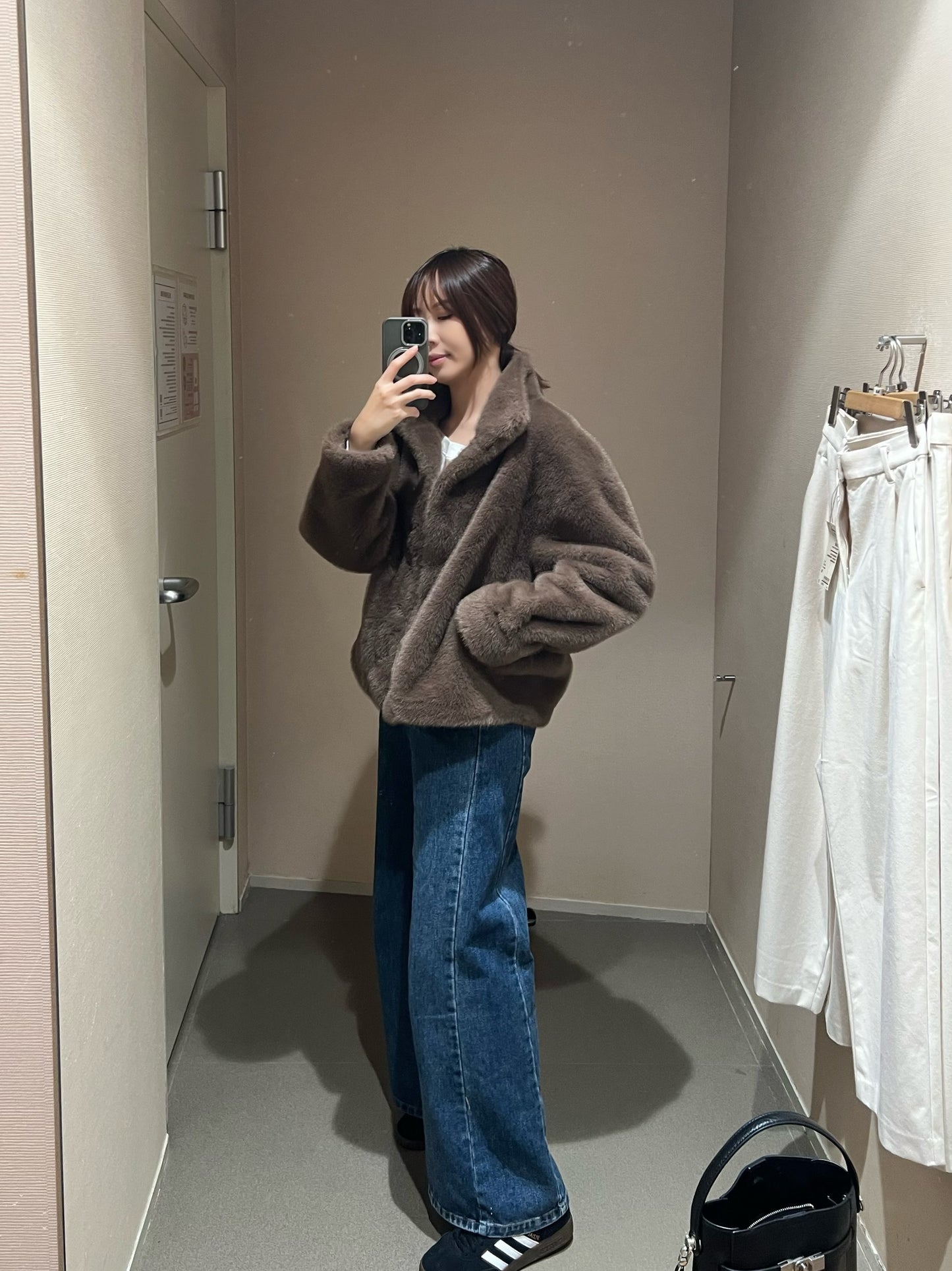 JK1879 翻領皮草外套