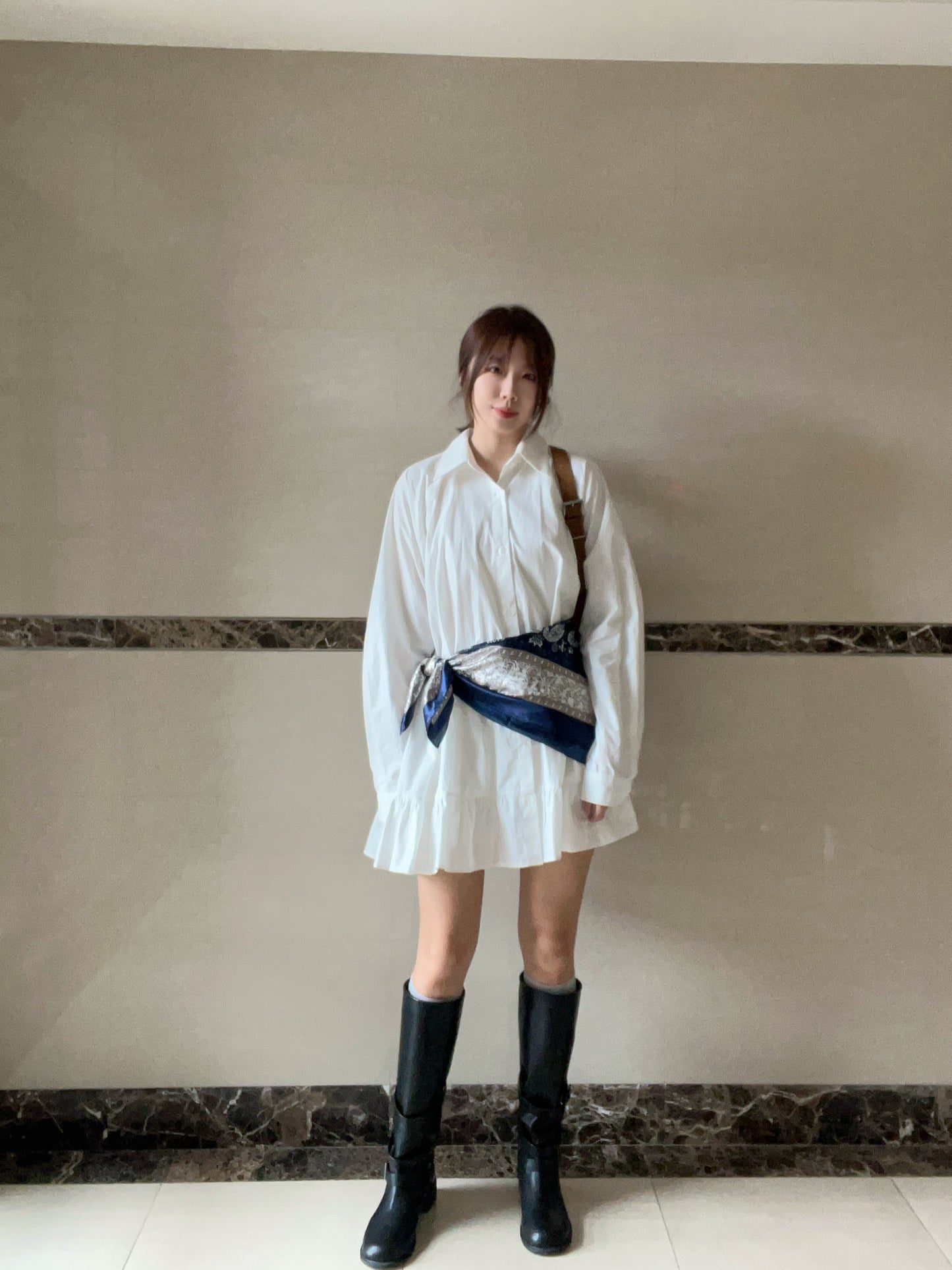 DS3512 下荷葉襯衫洋裝