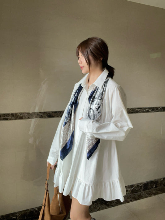 DS3512 下荷葉襯衫洋裝