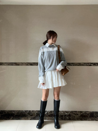 DS3512 下荷葉襯衫洋裝