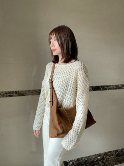 BA019 麂皮中型側背包