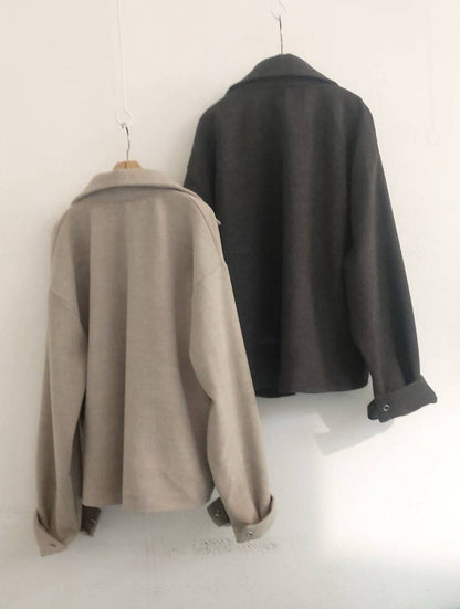 10A216 毛呢壓線剪裁襯衫