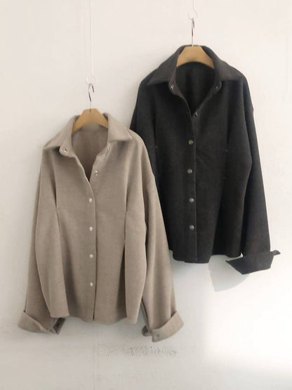 10A216 毛呢壓線剪裁襯衫