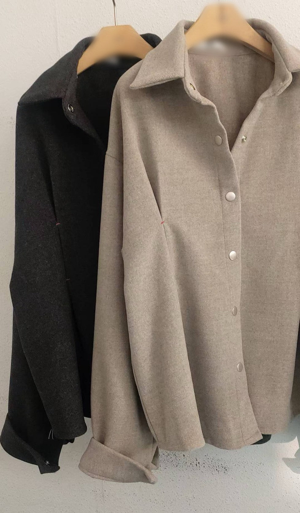 10A216 毛呢壓線剪裁襯衫