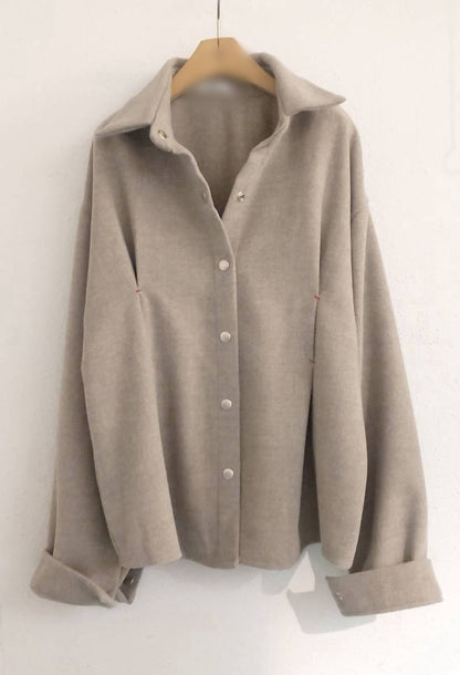 10A216 毛呢壓線剪裁襯衫