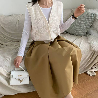 10B105 蕾絲螺紋針織背心