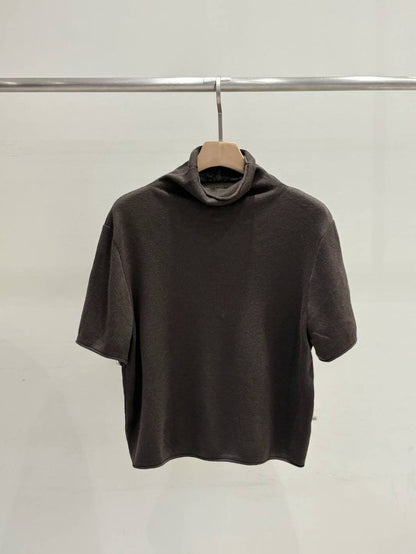 10B117 立領短袖針織衫