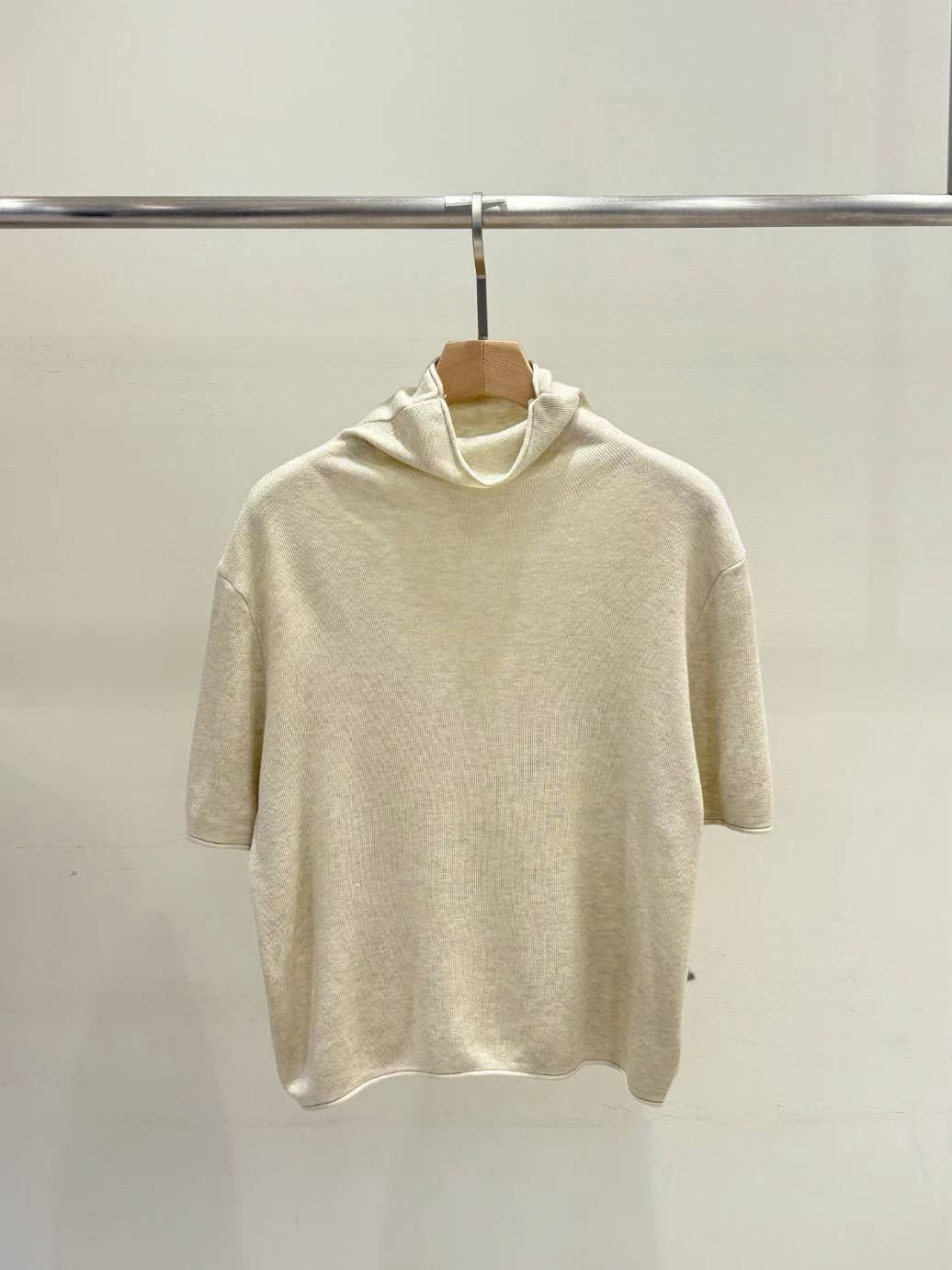 10B117 立領短袖針織衫