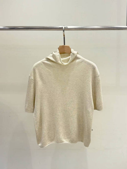 10B117 立領短袖針織衫