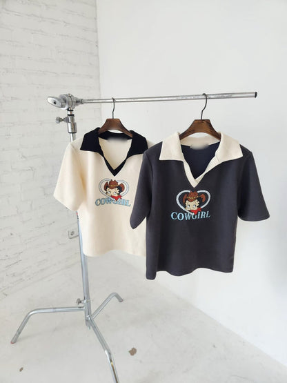 10B216 貝蒂領子短袖上衣