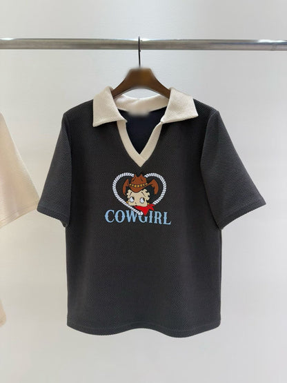 10B216 貝蒂領子短袖上衣