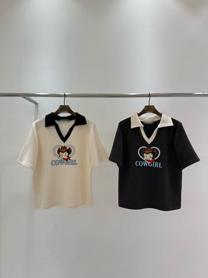 10B216 貝蒂領子短袖上衣