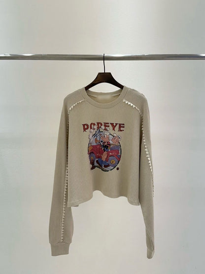 10B204 袖蕾絲鬆餅格紋普派長袖上衣